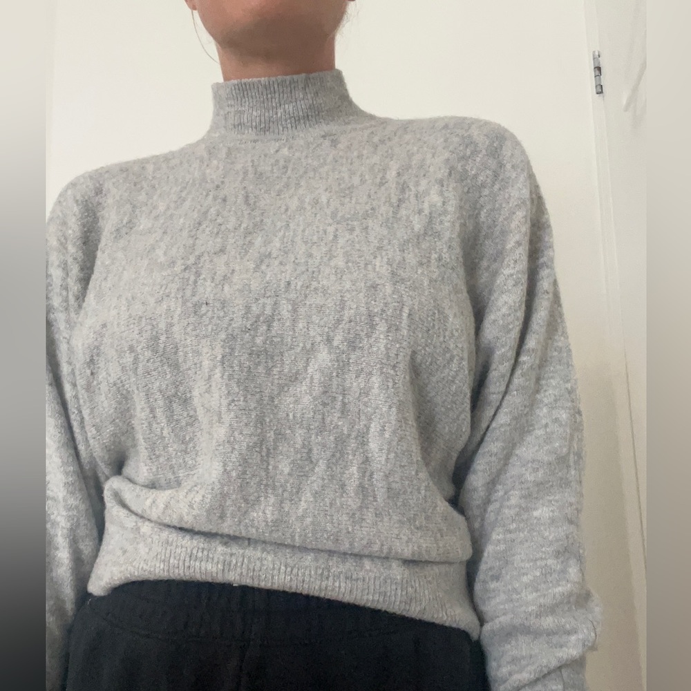 h&m mock neck bat-sleeve sweater